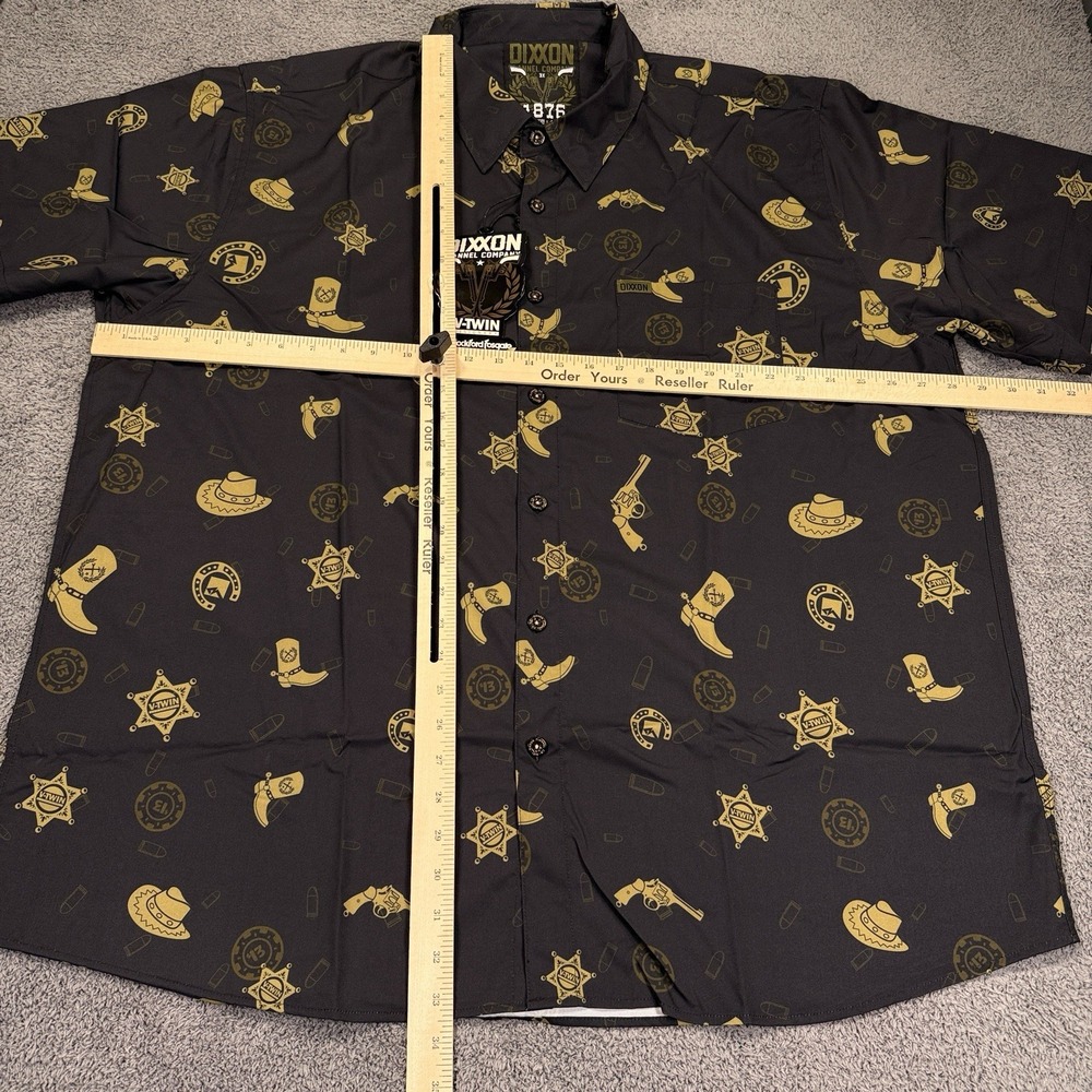 Dixxon Flannel V Twin 1876 Shirt Men 3XL XXXL Black Limited Edition Western - Picture 5 of 11